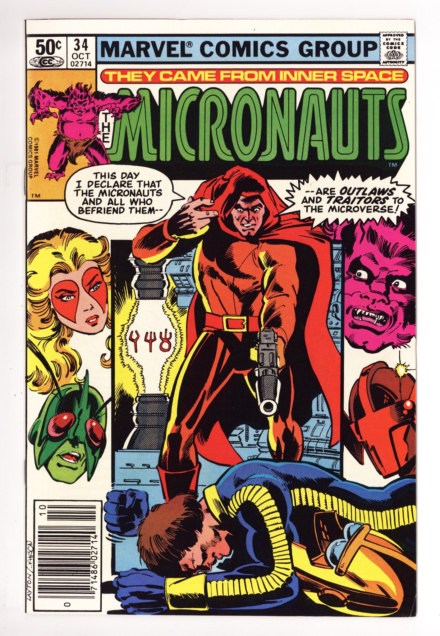 Micronauts Vol 1 34 Mid Grade (1981) Newsstand 