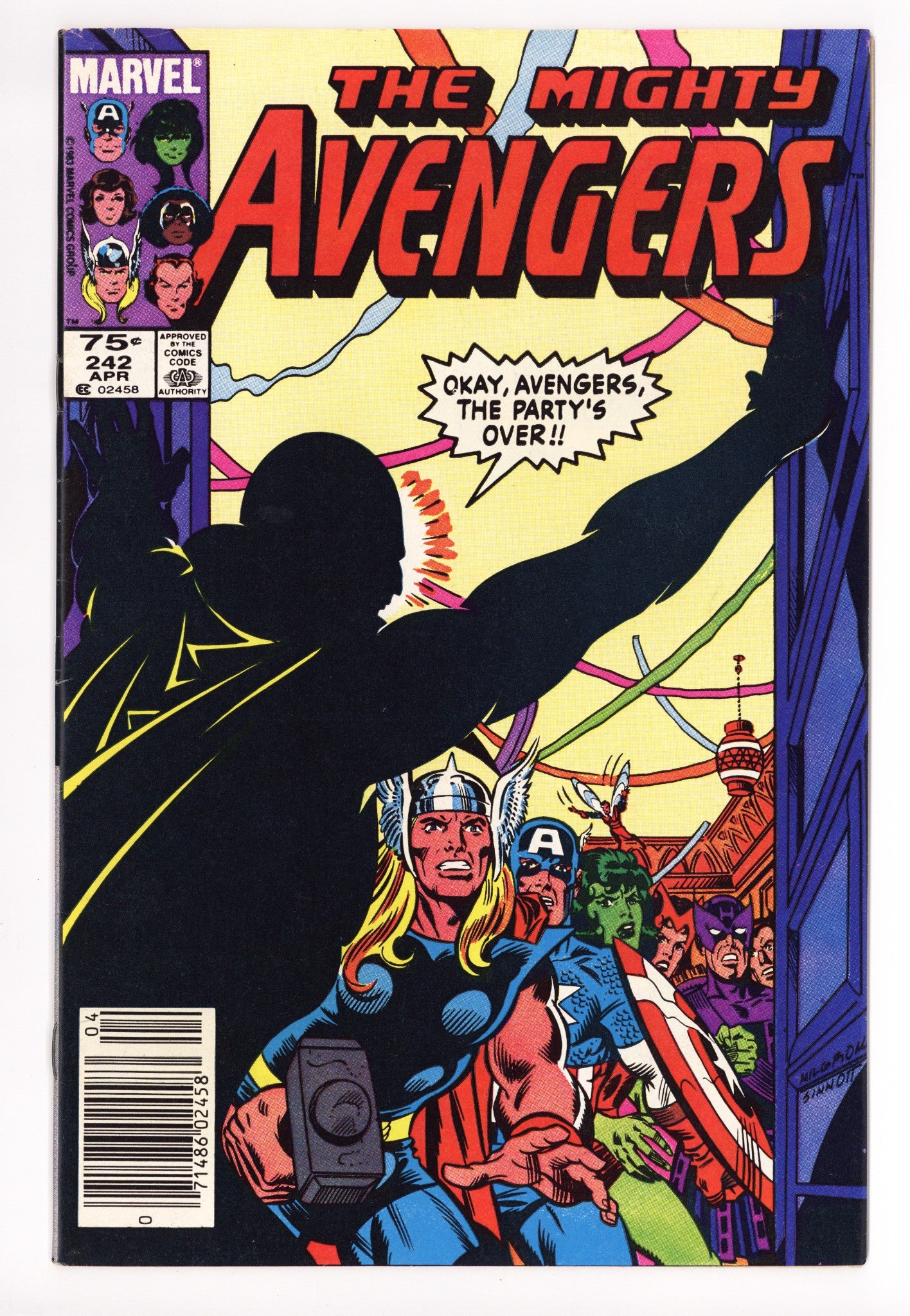 The Avengers Vol 1 242 Mid Grade (1984) Canadian Price Variant 