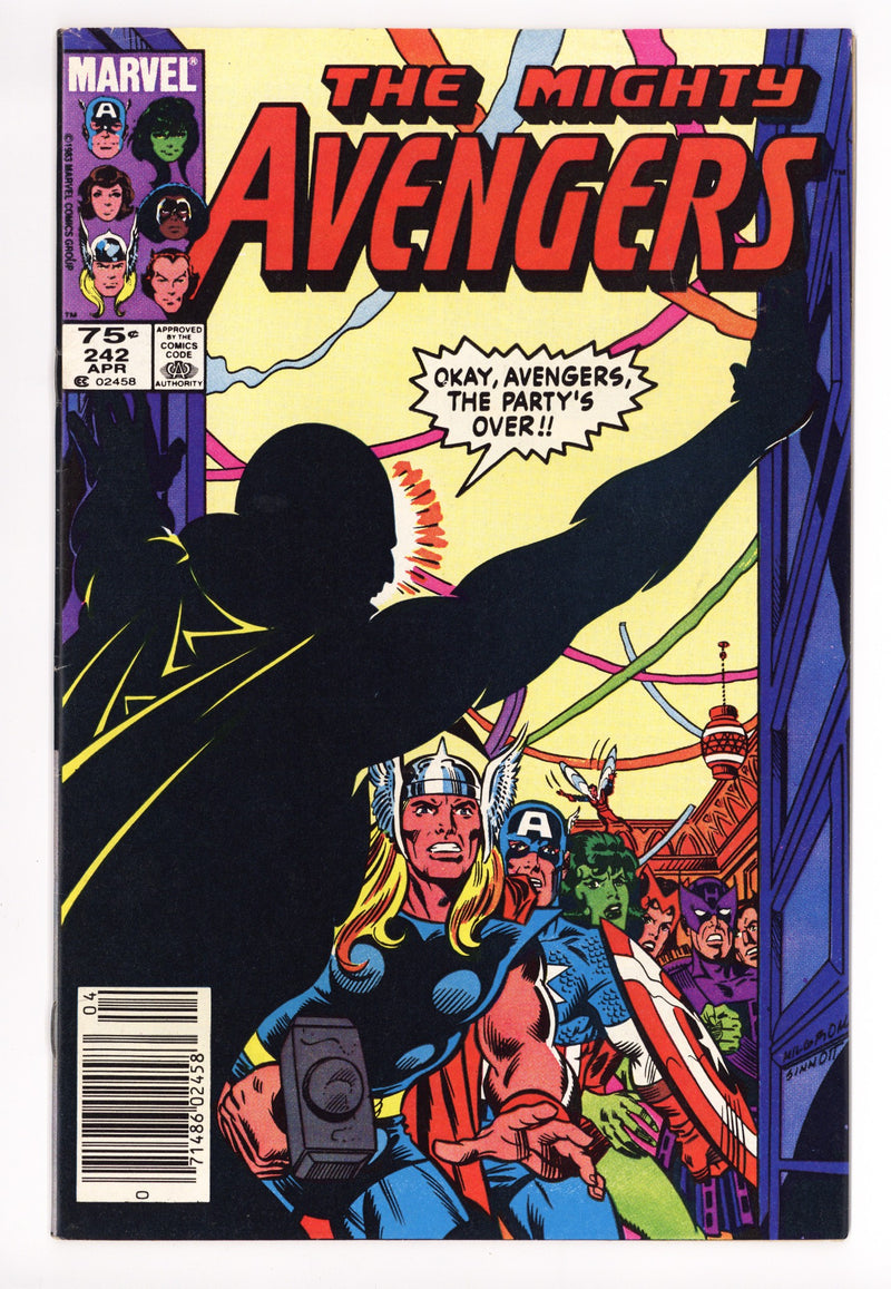 The Avengers Vol 1 242 Mid Grade (1984) Canadian Price Variant 