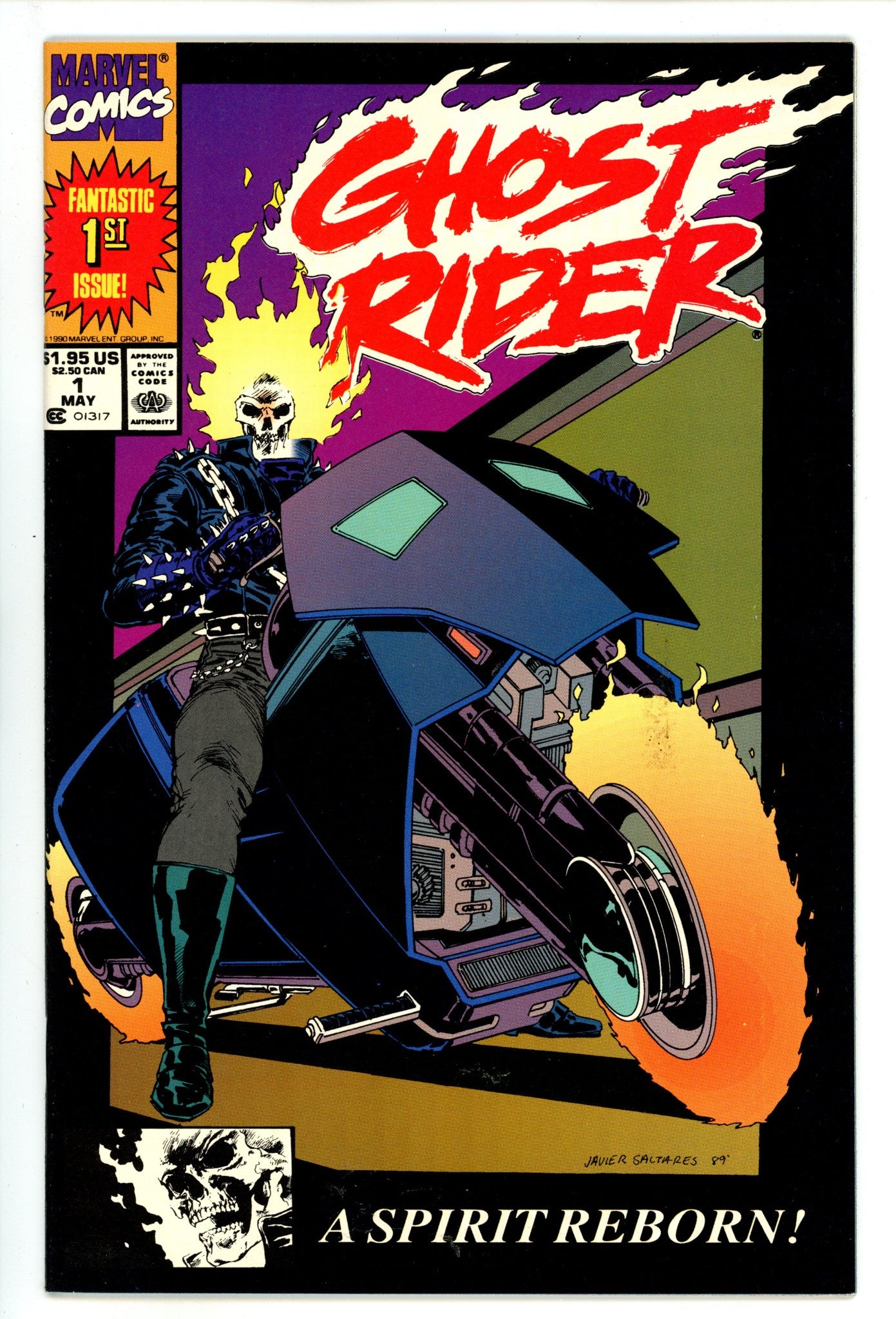 Ghost Rider Vol 2 1 NM- (9.2) (1990) 2nd Print 