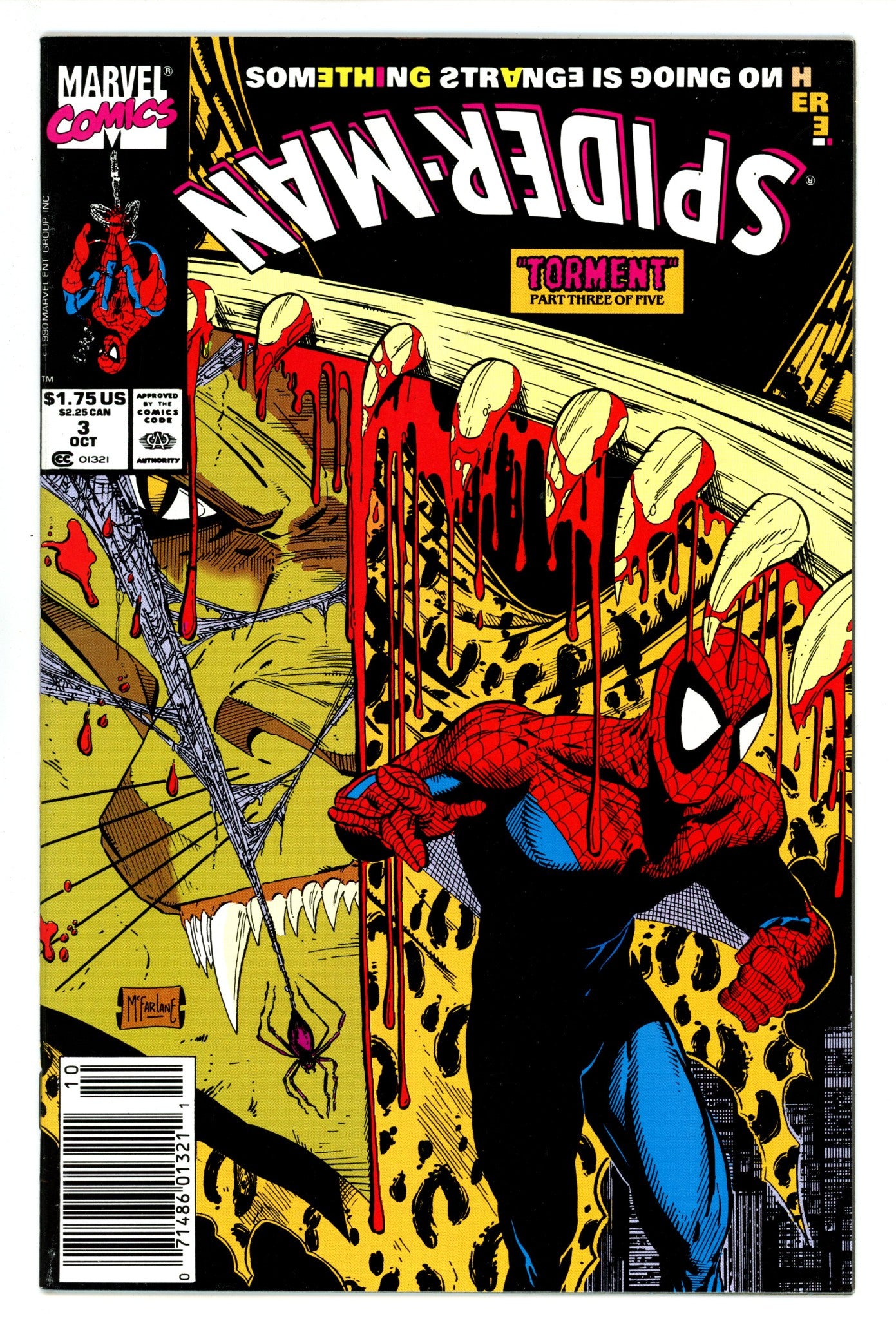 Spider-Man Vol 1 3 VF- (7.5) (1990) Newsstand 