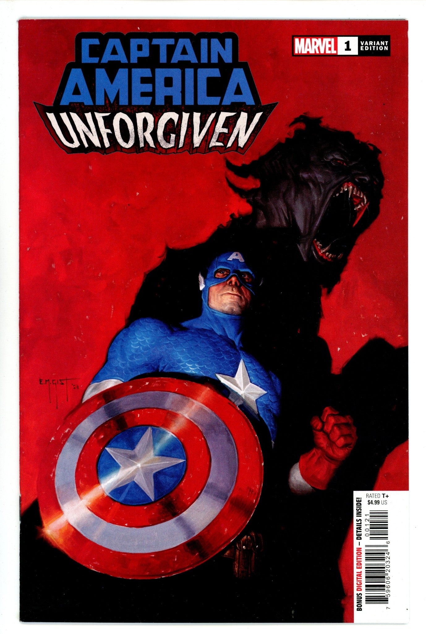 Captain America: Unforgiven 1 High Grade (2023) Gist Variant 