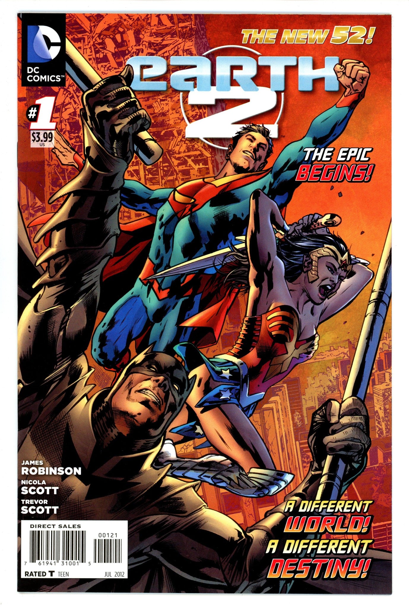 Earth 2 1 VF/NM (9.0) (2012) Hitch Variant 