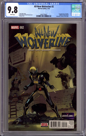 All-New Wolverine 2 CGC 9.8 (NM/M) (2016)