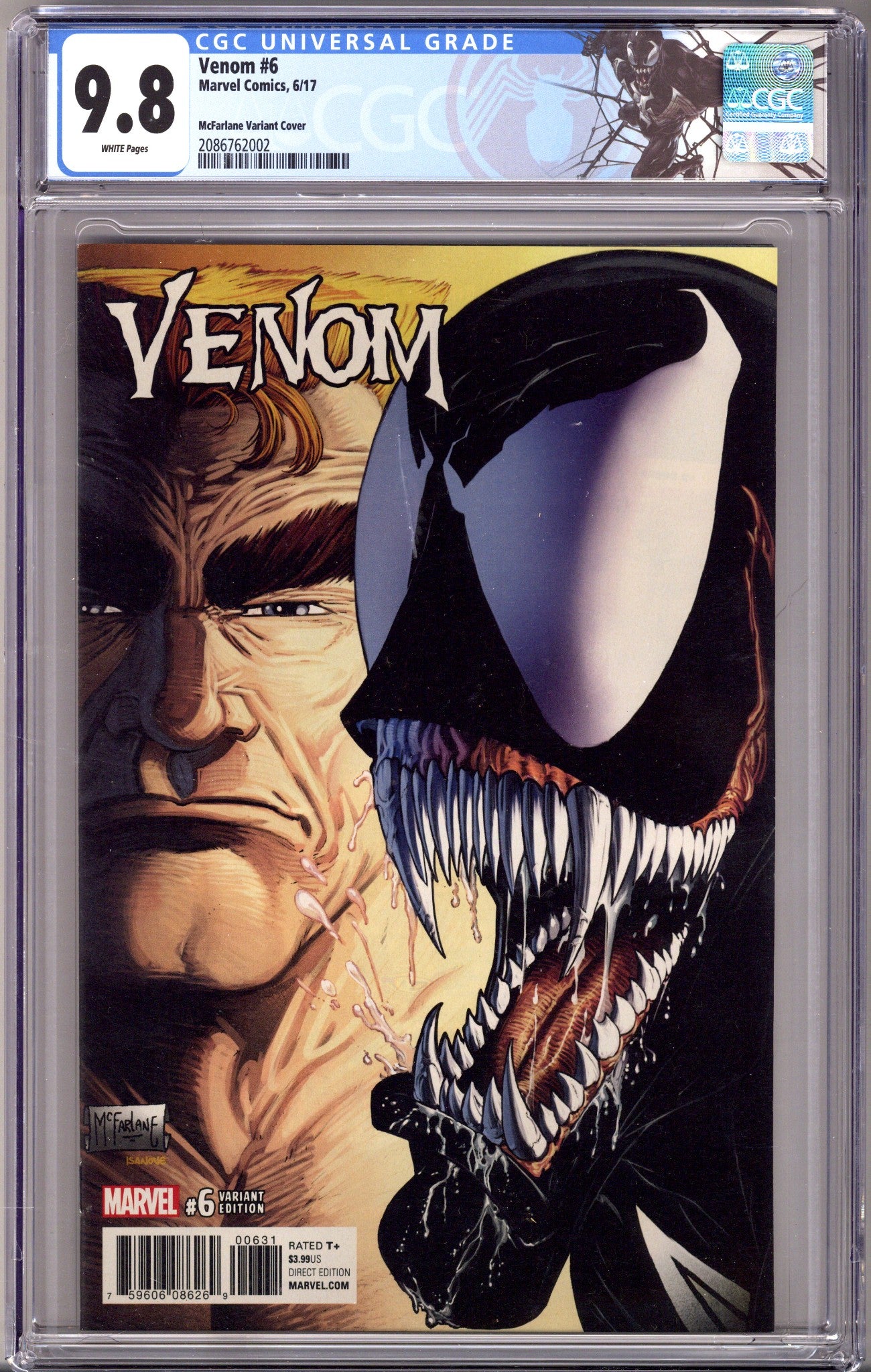 Venom Vol 3 6 CGC 9.8 (NM/M) (2017) McFarlane Incentive Variant 