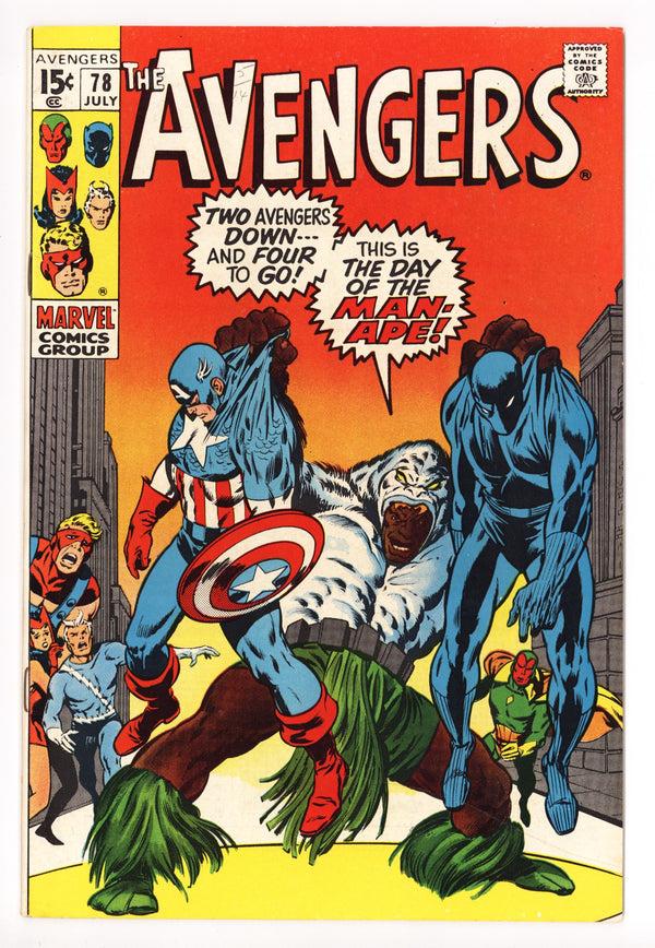 The Avengers Vol 1 78 VF/NM (9.0) (1970)