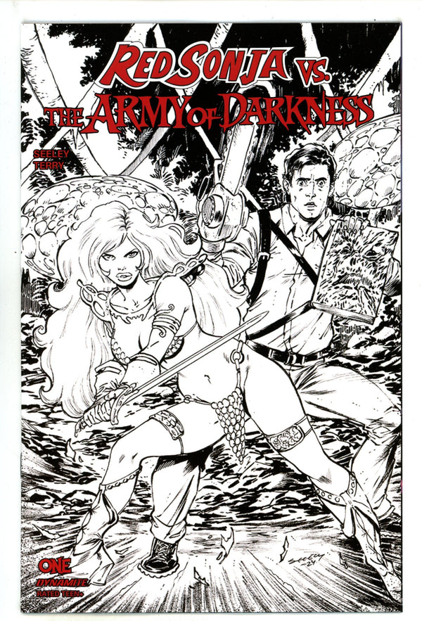 Red Sonja Vs Army Of Darkness 1 Seeley B&W Incentive Variant (1900)