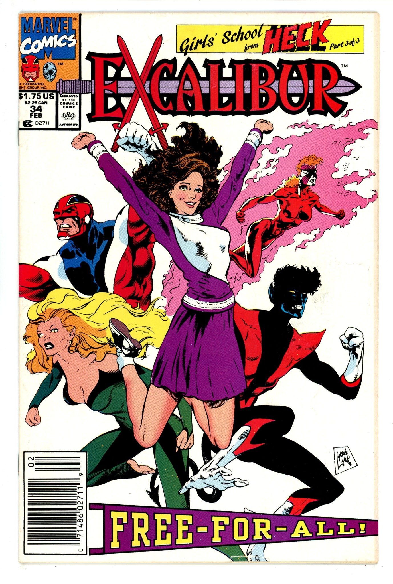Excalibur Vol 1 34 High Grade (1991) Newsstand 