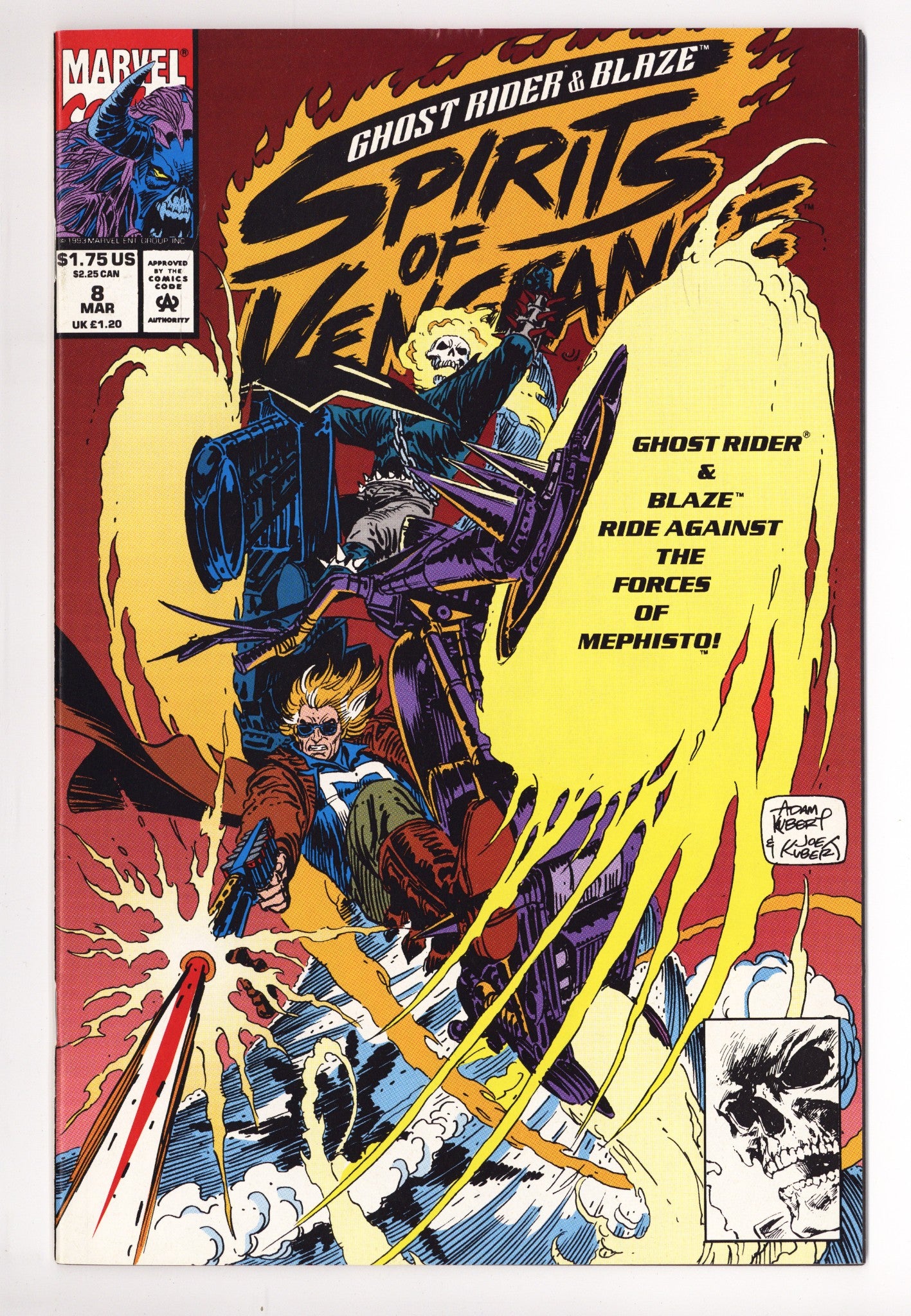 Ghost Rider / Blaze: Spirits of Vengeance Vol 1 8 High Grade (1993) 