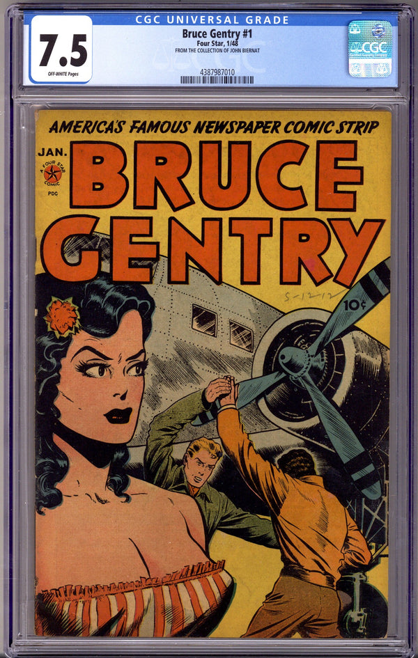 Bruce Gentry Comics 1 CGC 7.5 (VF-) (1948)