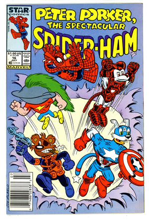 Peter Porker, the Spectacular Spider-Ham 16 FN+ (6.5) (1987) Newsstand
