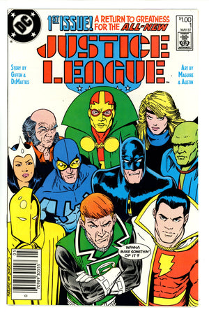 Justice League 1 VF- (7.5) (1987) Canadian Price Variant