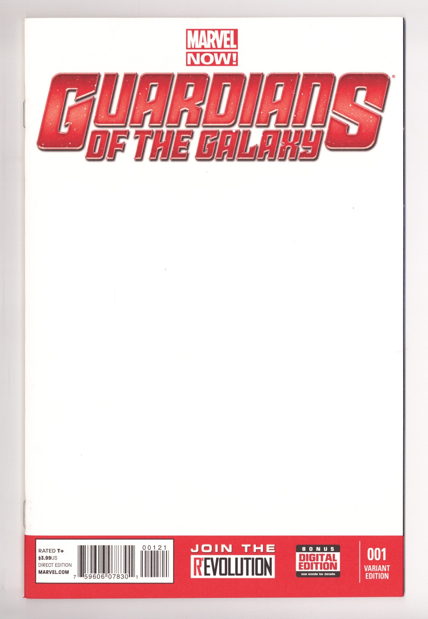 Guardians of the Galaxy Vol 3 1 High Grade (2013) Blank Variant 