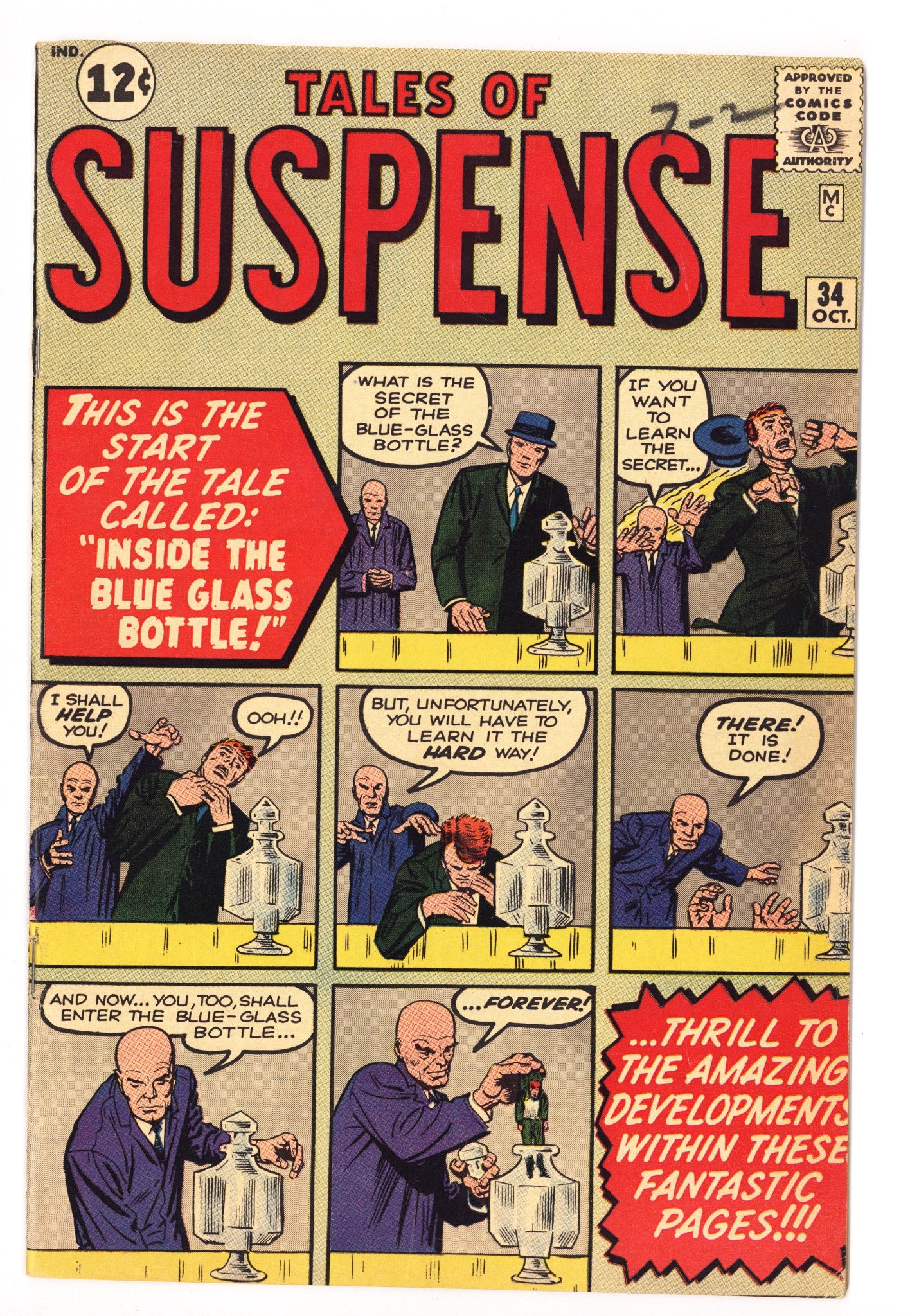 Tales of Suspense Vol 1 34 VG/FN (5.0) Top Staple Replaced (1962) 
