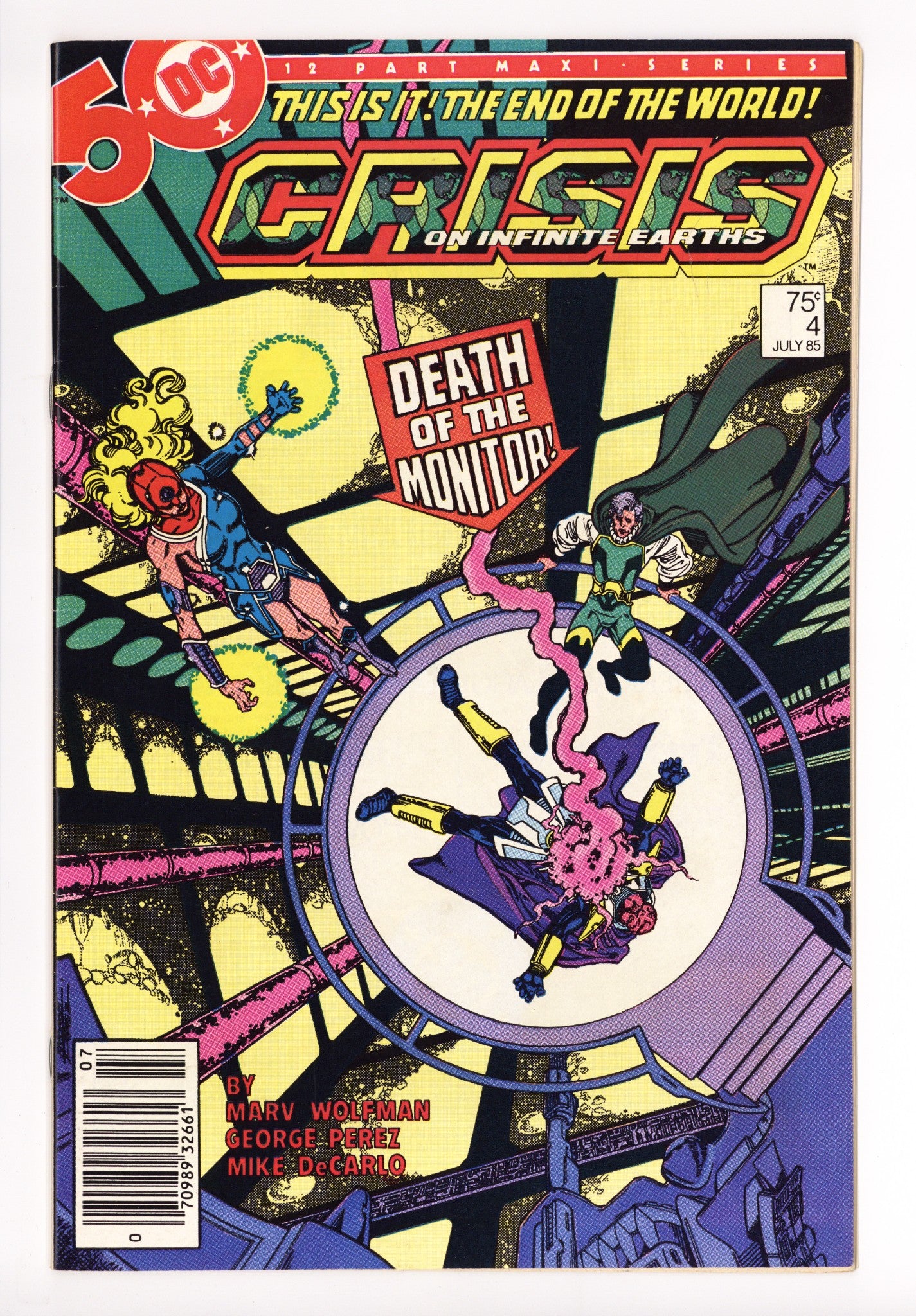 Crisis on Infinite Earths 4 VF+ (8.5) (1985) Newsstand 