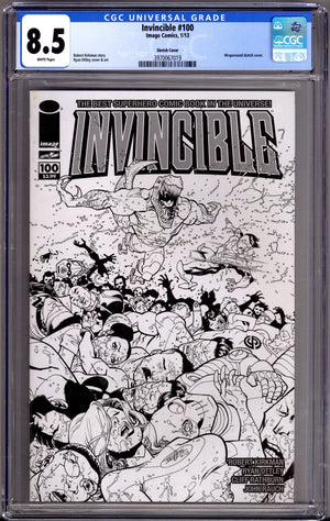 Invincible 100 CGC 8.5 (VF+) (2013) Ottley Sketch Wraparound Incentive Variant