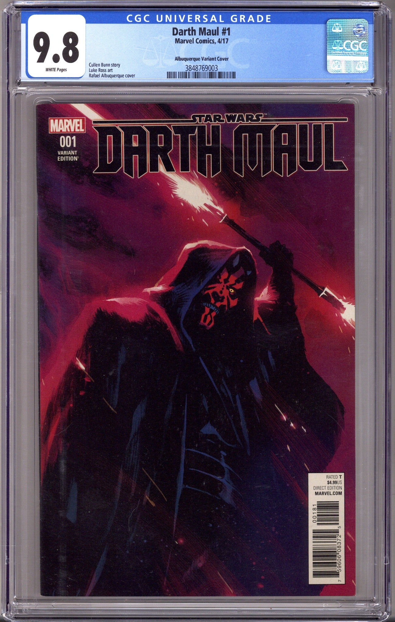 Star Wars: Darth Maul 1 CGC 9.8 (NM/M) (2017) Albuquerque Incentive Variant 