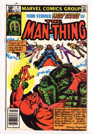 Man-Thing Vol 2 11 Low Grade (1981) Newsstand 