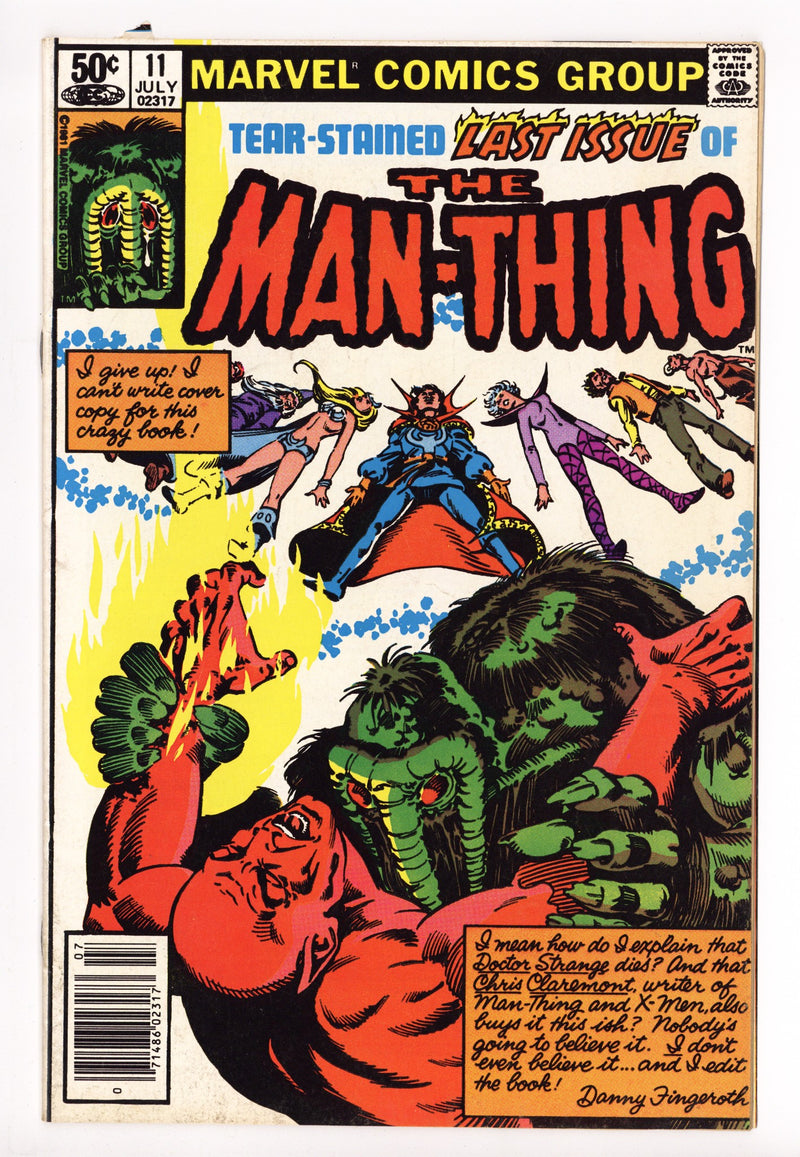 Man-Thing Vol 2 11 Low Grade (1981) Newsstand 