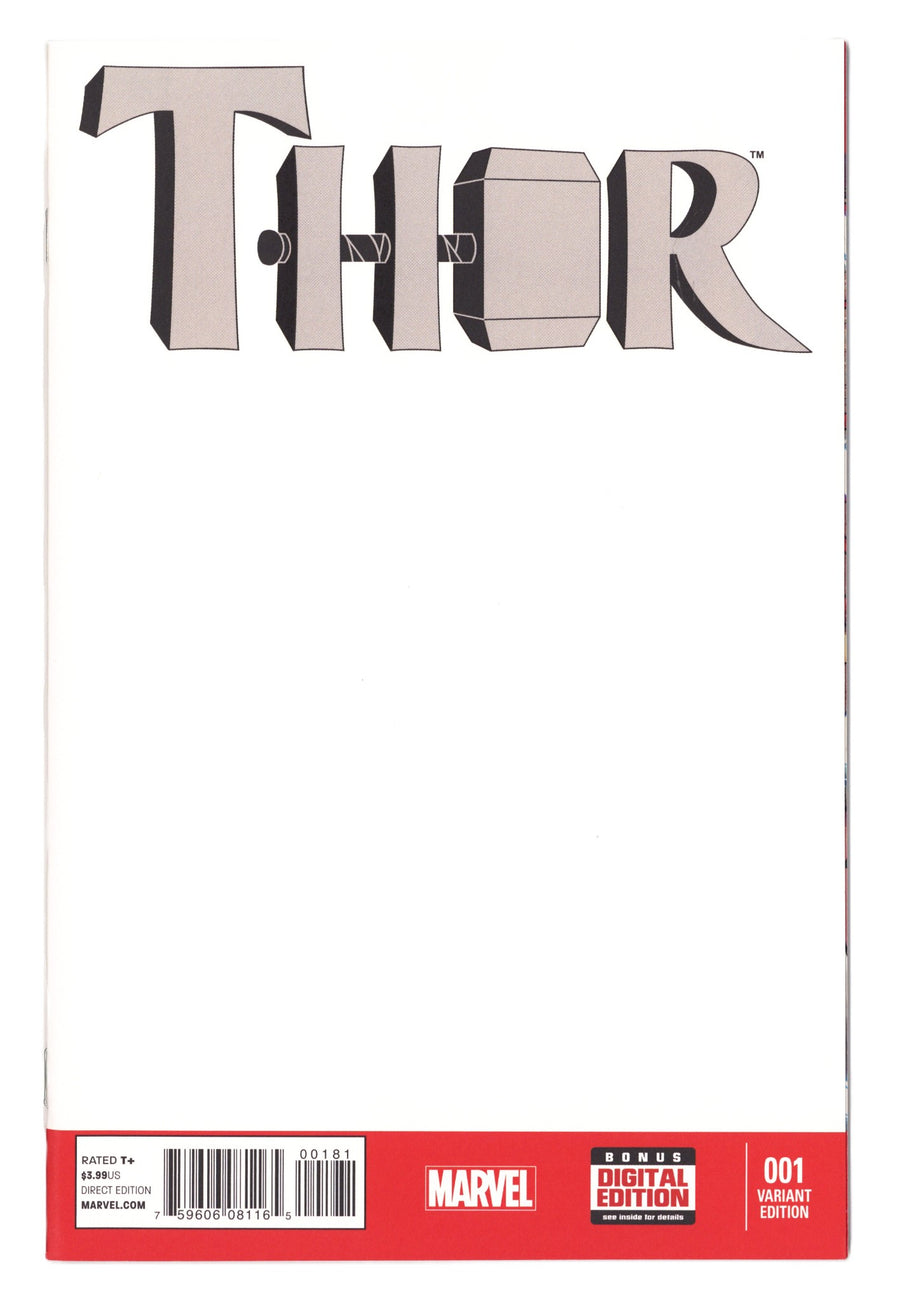 Thor Vol 4 1 VF/NM (9.0) (2014) Blank Variant 