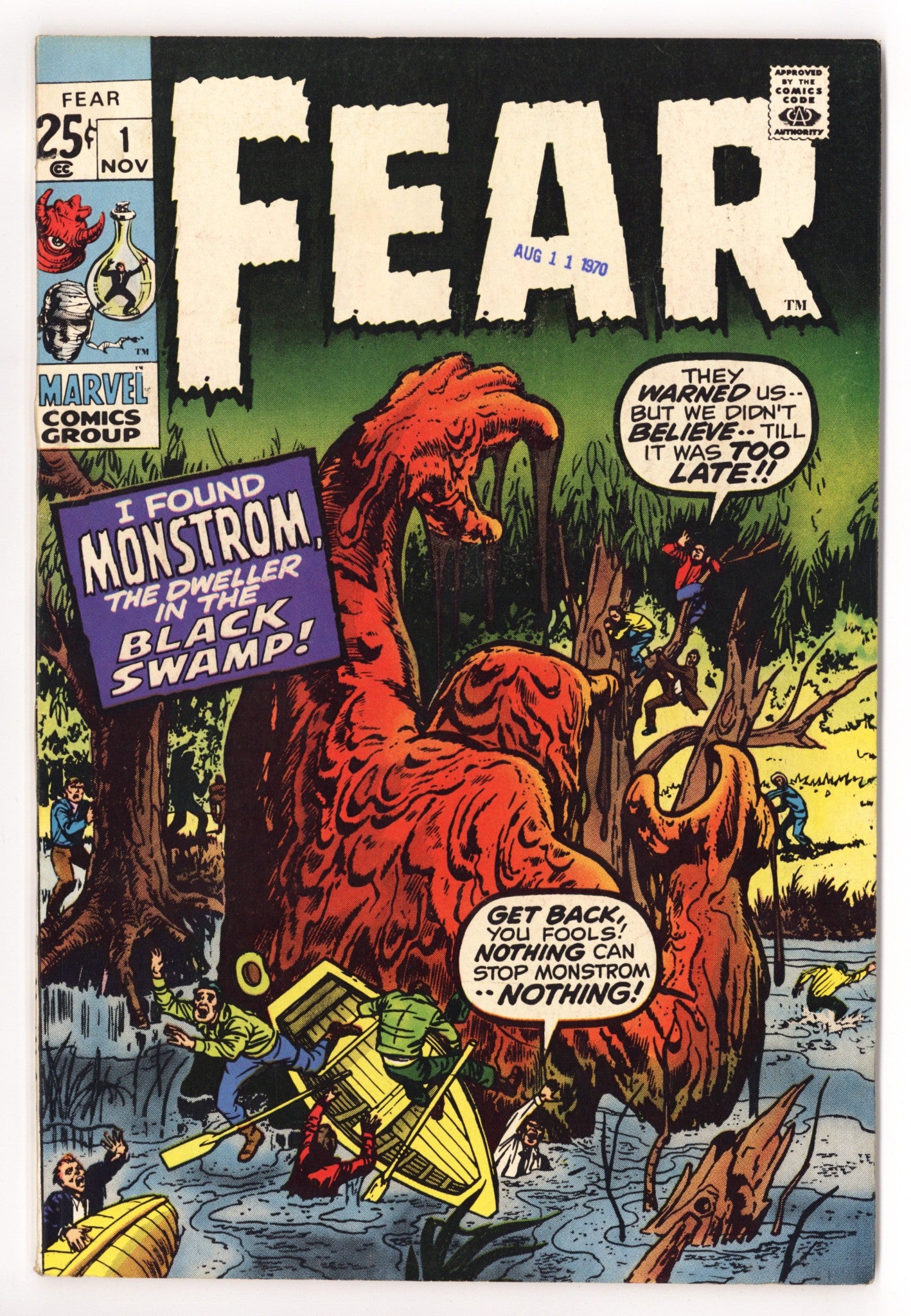 Fear 1 FN/VF (7.0) (1970) 
