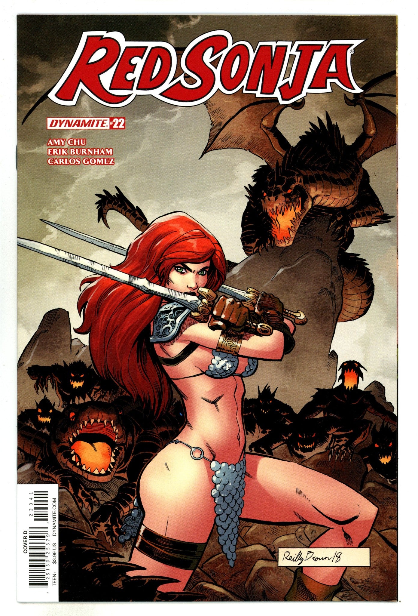 Red Sonja Vol 4 22 High Grade (2018) Brown Variant 