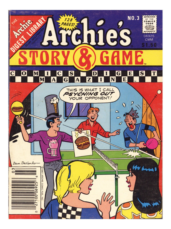 Archie's Story & Game Digest Magazine 3 Low Grade (1987) Canadian Price Variant