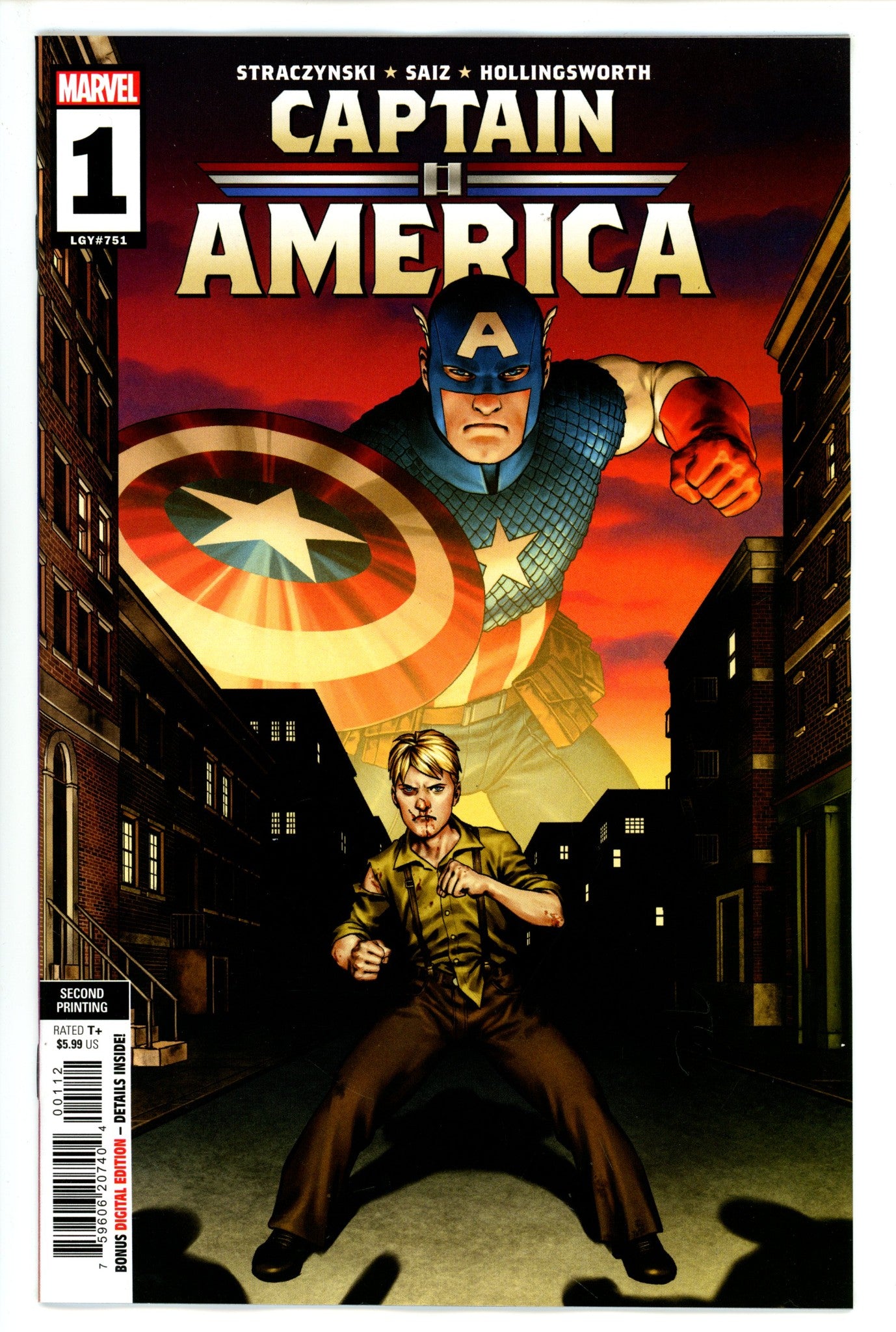 Captain America Vol 11 1 Saiz 2Nd Print (2023)