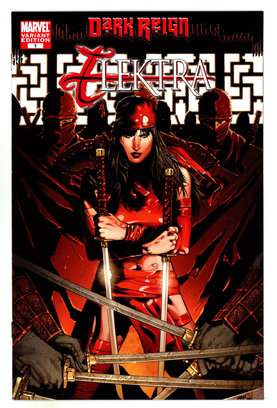 Dark Reign: Elektra  1  High Grade  (2009) Mann  Variant  