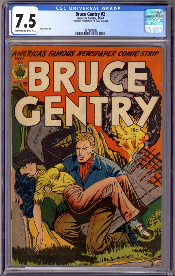 Bruce Gentry Comics 2 CGC 7.5 (VF-) (1948)