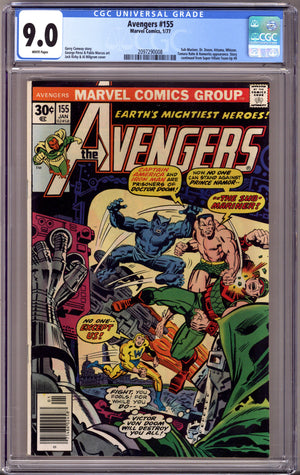 The Avengers Vol 1 155 CGC 9.0 (VF/NM) (1977)