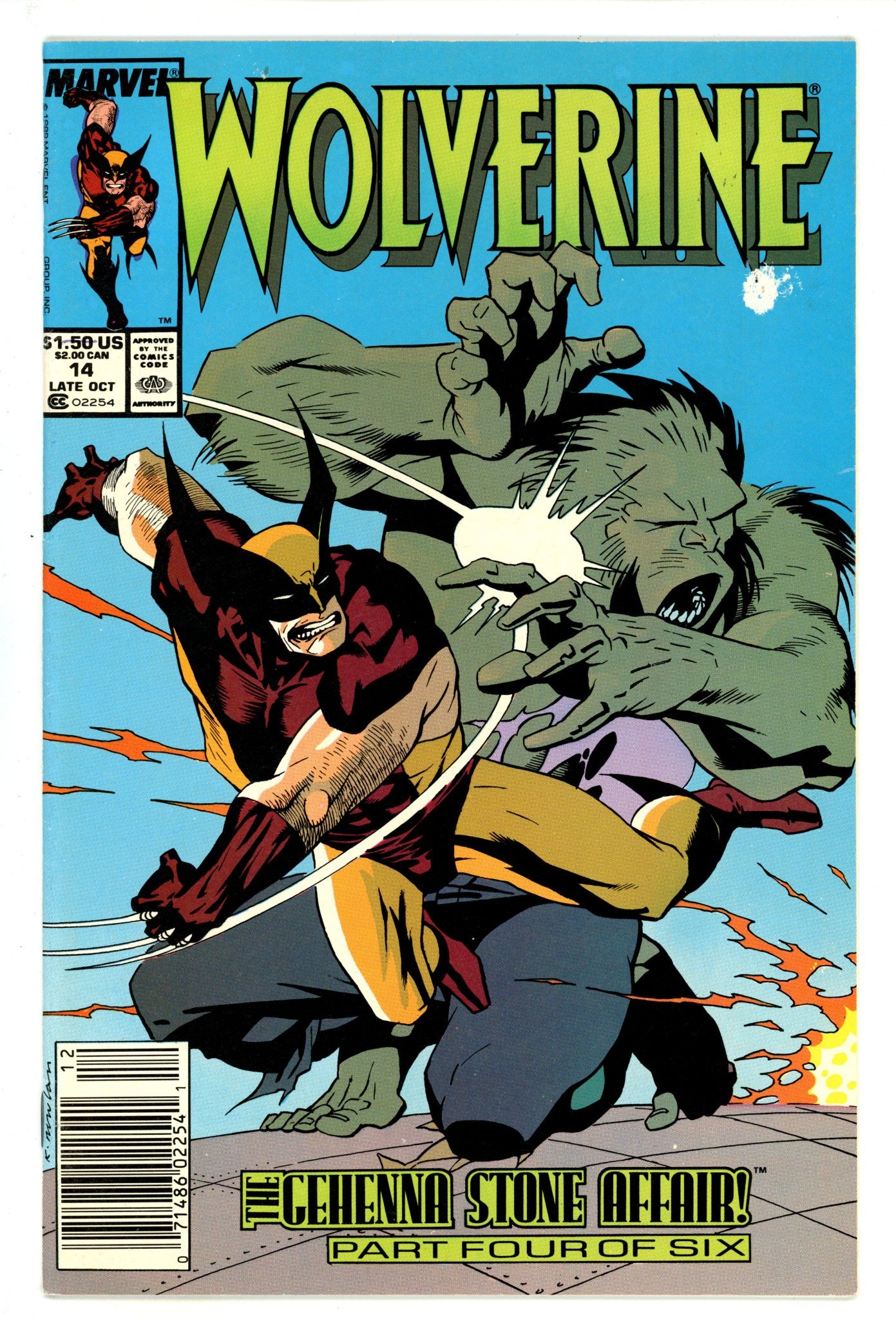Wolverine Vol 2 14 Mid Grade (1989) Newsstand 