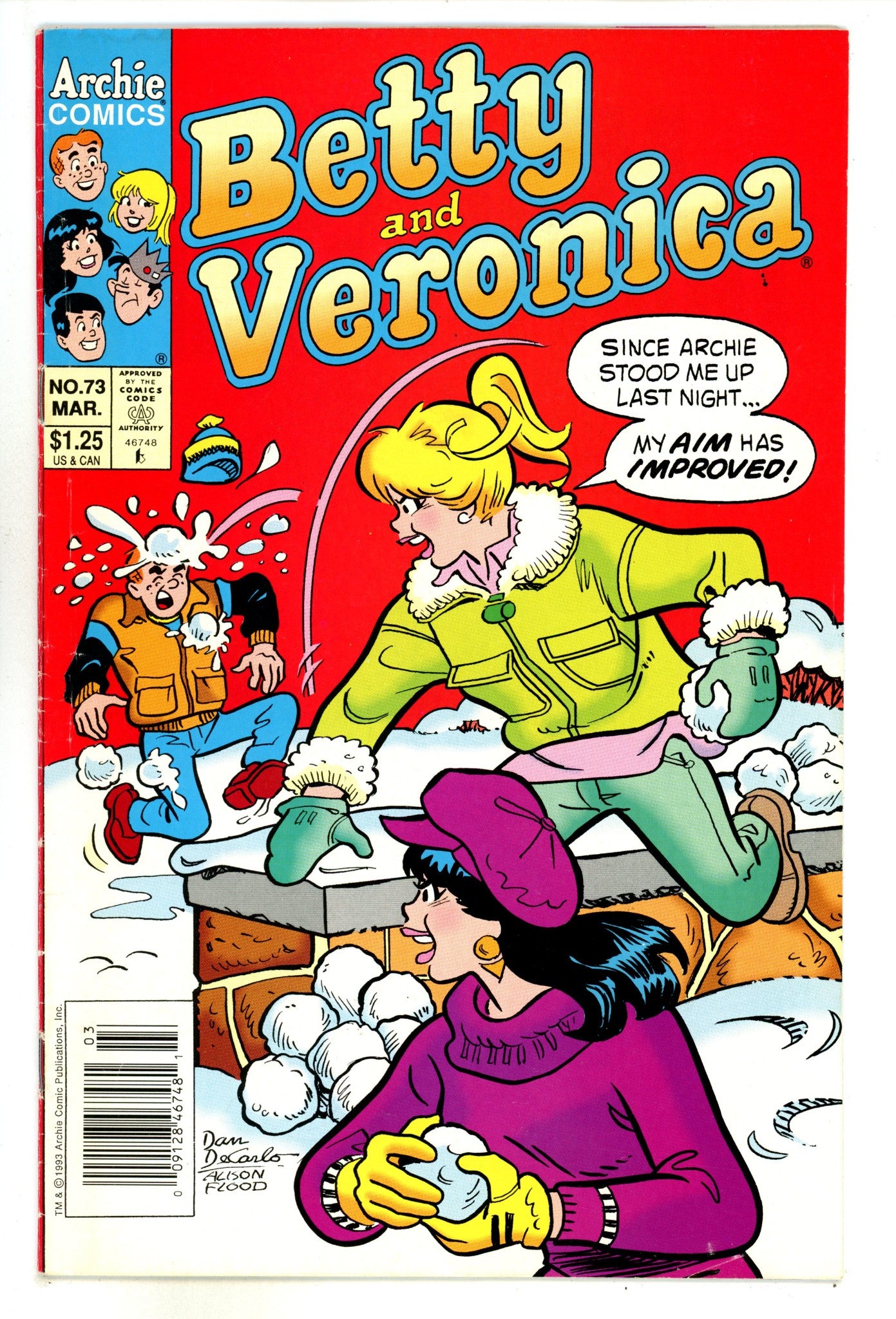 Betty and Veronica Vol 1 73 Low Grade (1994) Newsstand 