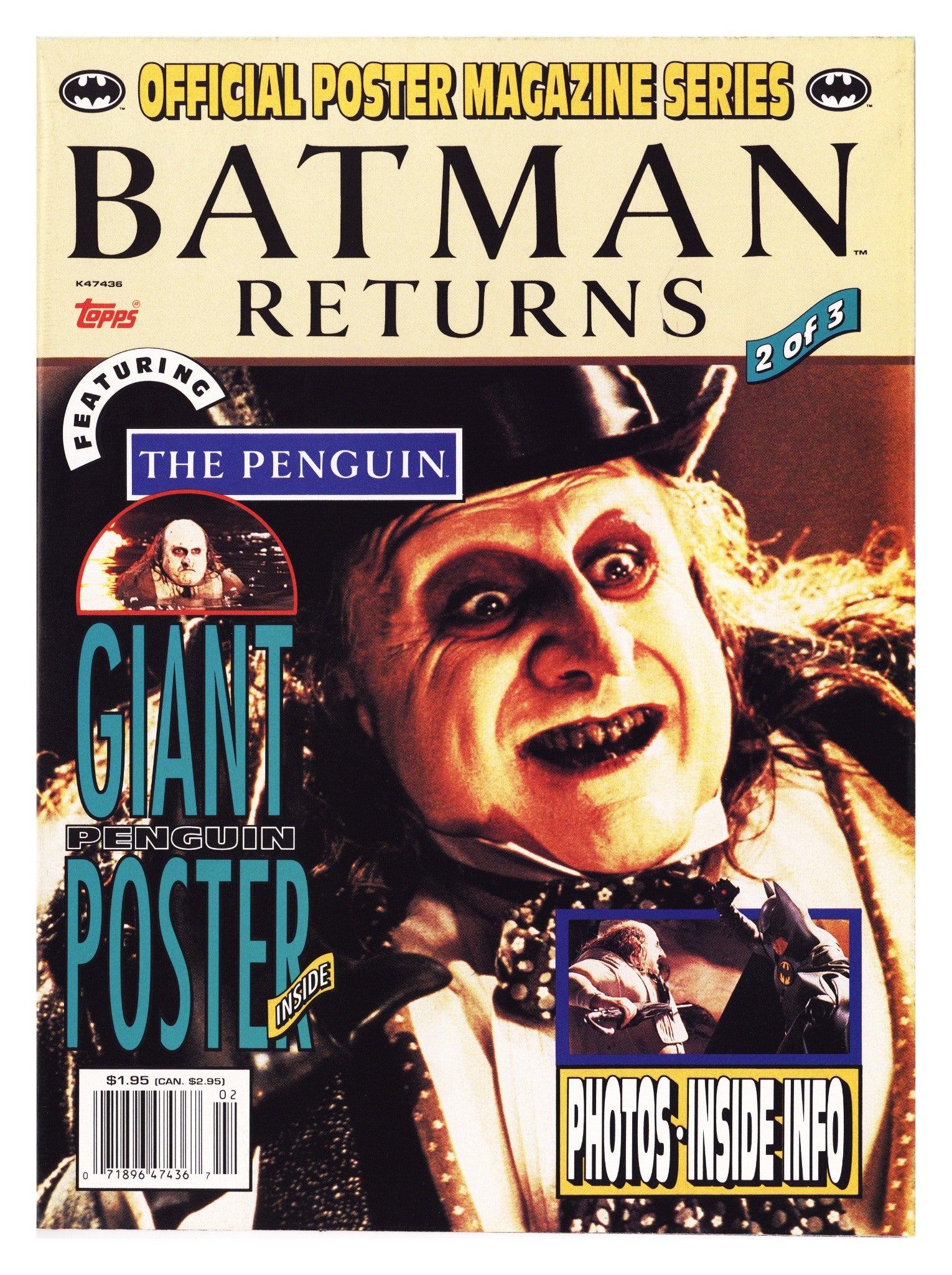 Batman Returns Official Poster Magazine 2 High Grade (1992) 