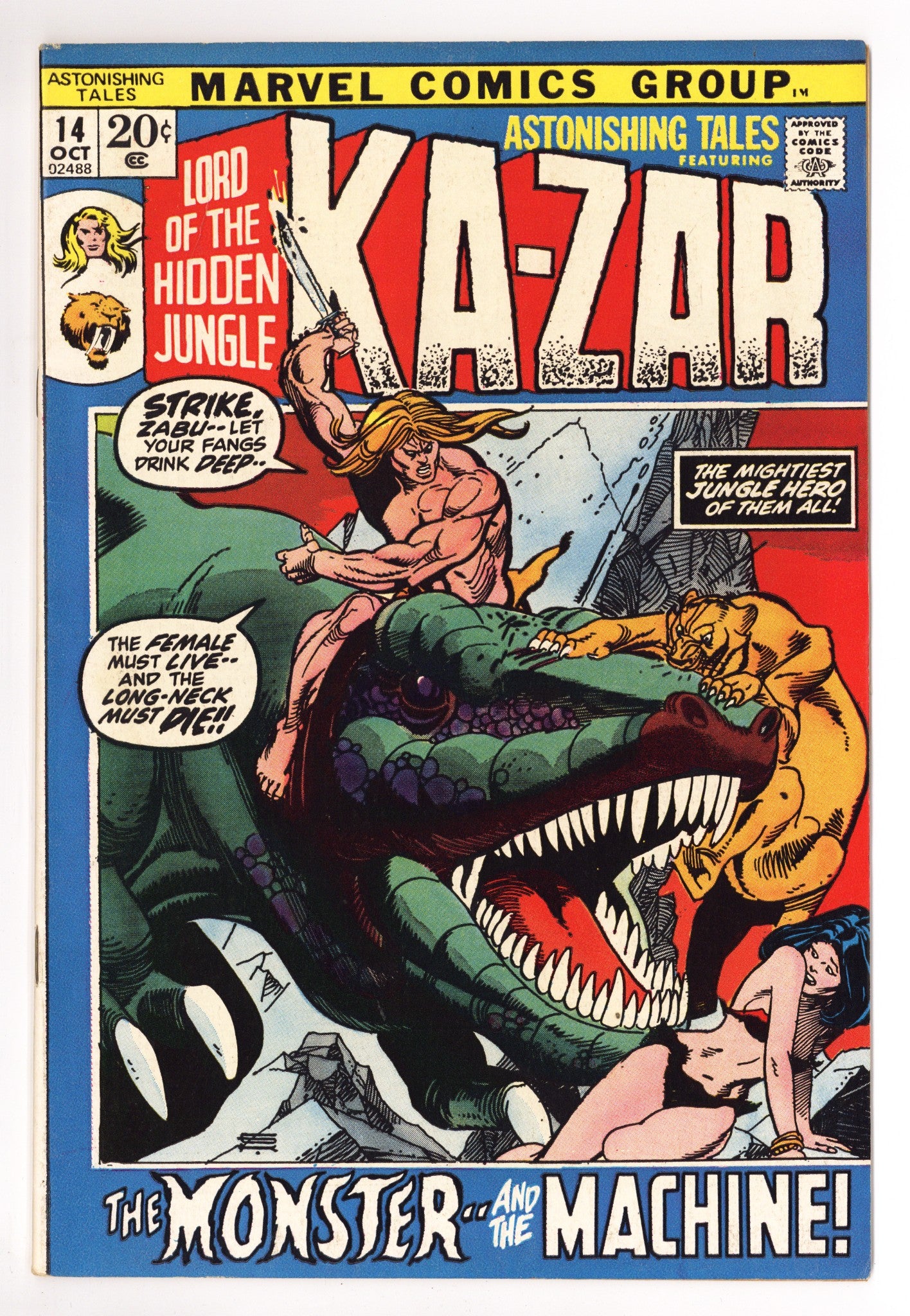 Astonishing Tales Vol 1 14 VF (8.0) (1972) 