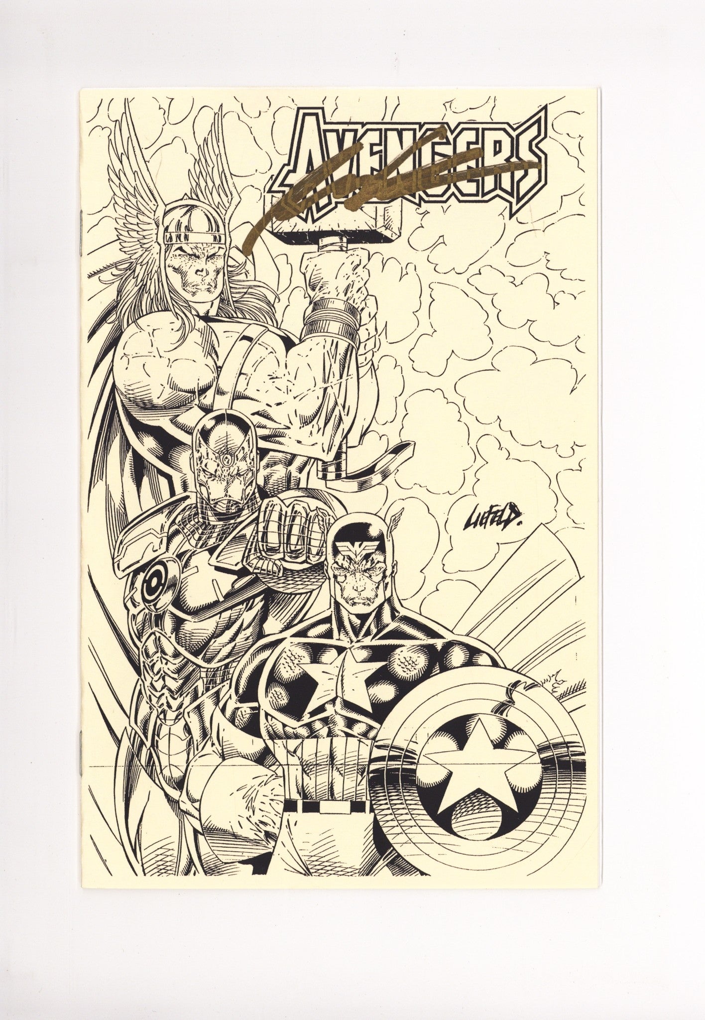 Avengers / Youngblood Flipbook Ashcan [nn] VF+ (8.5) (1996) Signed x1 Cover Rob Liefeld 