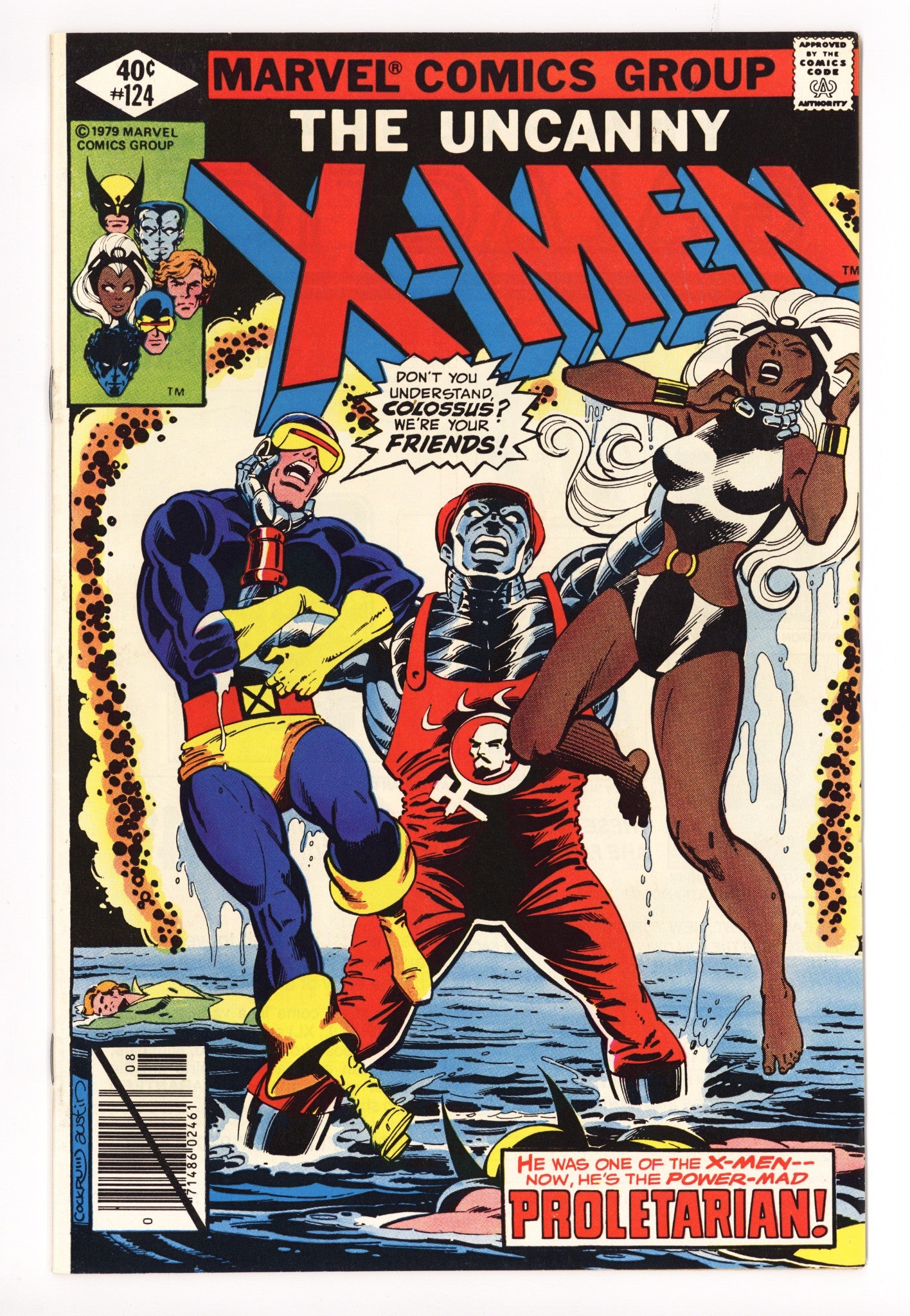 The X-Men Vol 1 124 VF (8.0) (1979) Signed x1 1st Page Terry Austin 