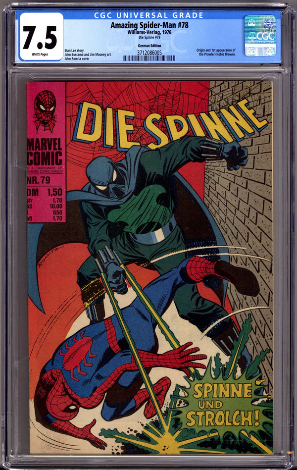 Die Spinne   79 CGC 7.5 (VF-) German Amazing Spider-Man #78 Reprint  (1976)
