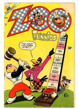 Zoo Funnies Vol 2 3 Cover Detached (1953) 