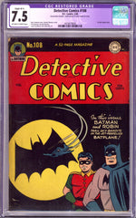 Detective Comics Vol 1 108 CGC 7.5 (VF-) Restored (1946) thumbnail
