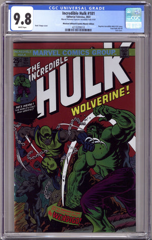 Incredible Hulk 181 CGC 9.8 (NM/M) Facsimile (2022) Foil Exclusive Variant