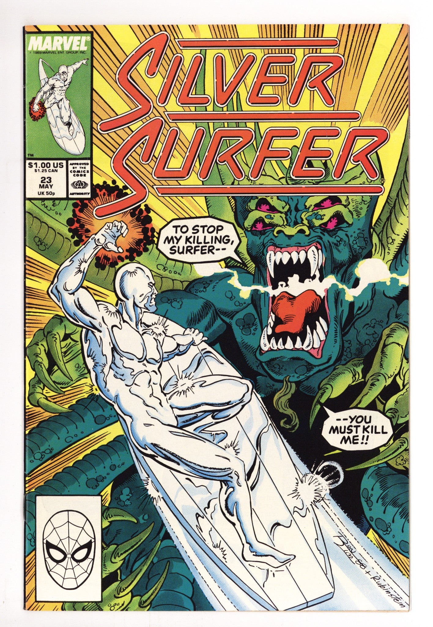 Silver Surfer Vol 3 23 Mid Grade (1989) 