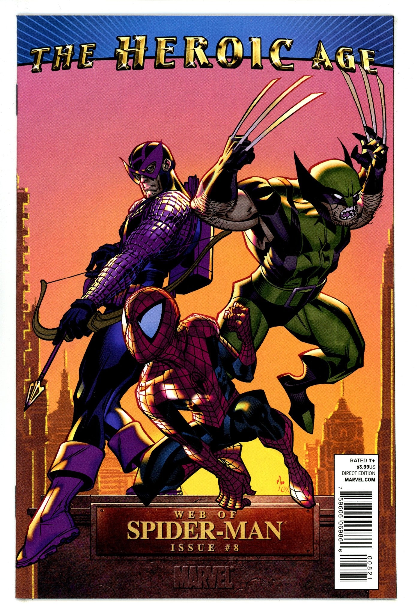 Web of Spider-Man Vol 2 8 NM- (9.2) (2010) Stelfreeze Heroic Age Incentive Variant 