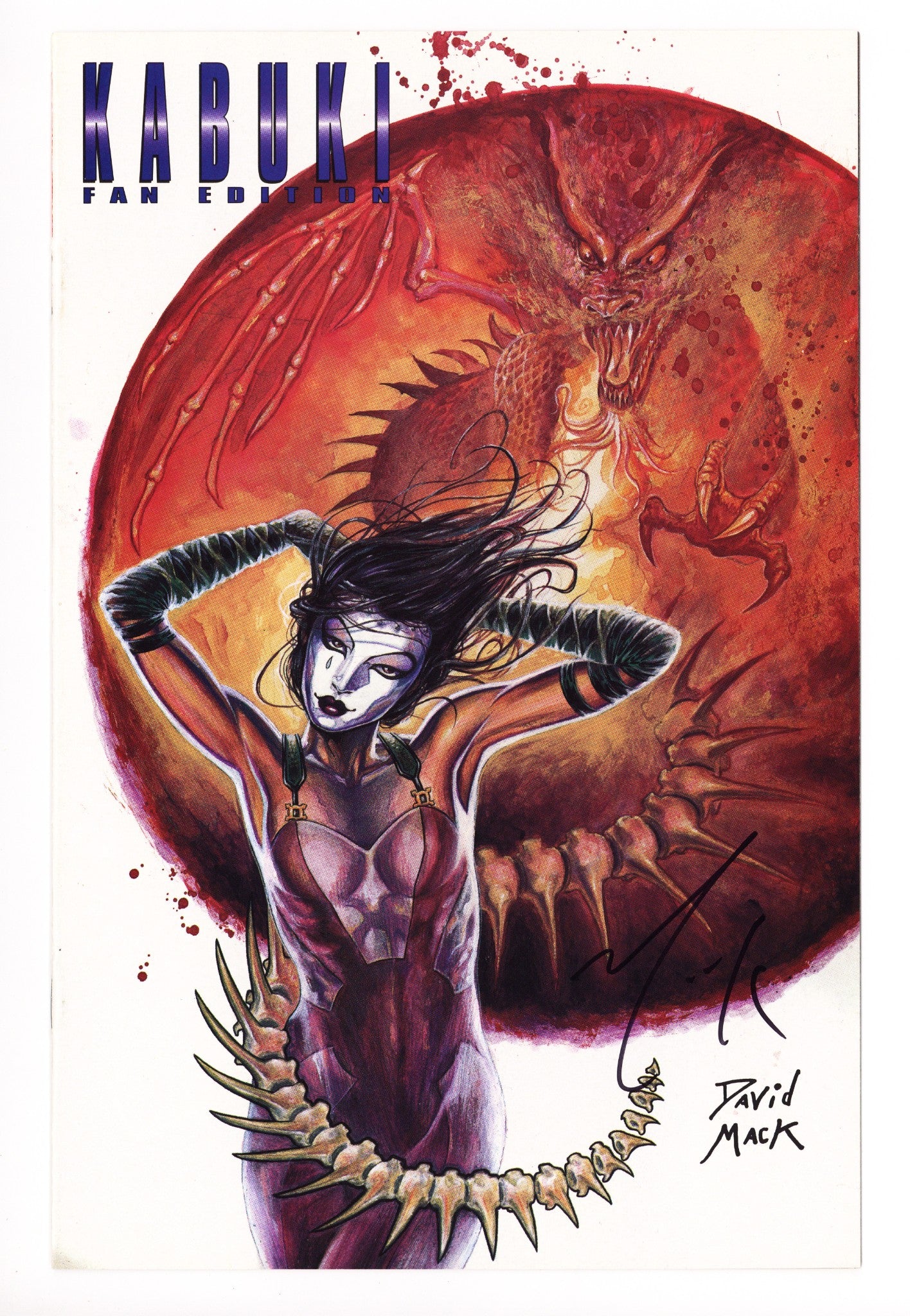 Kabuki Fan Edition [nn] VF/NM (9.0) (1997) Signed x1 Cover David Mack 
