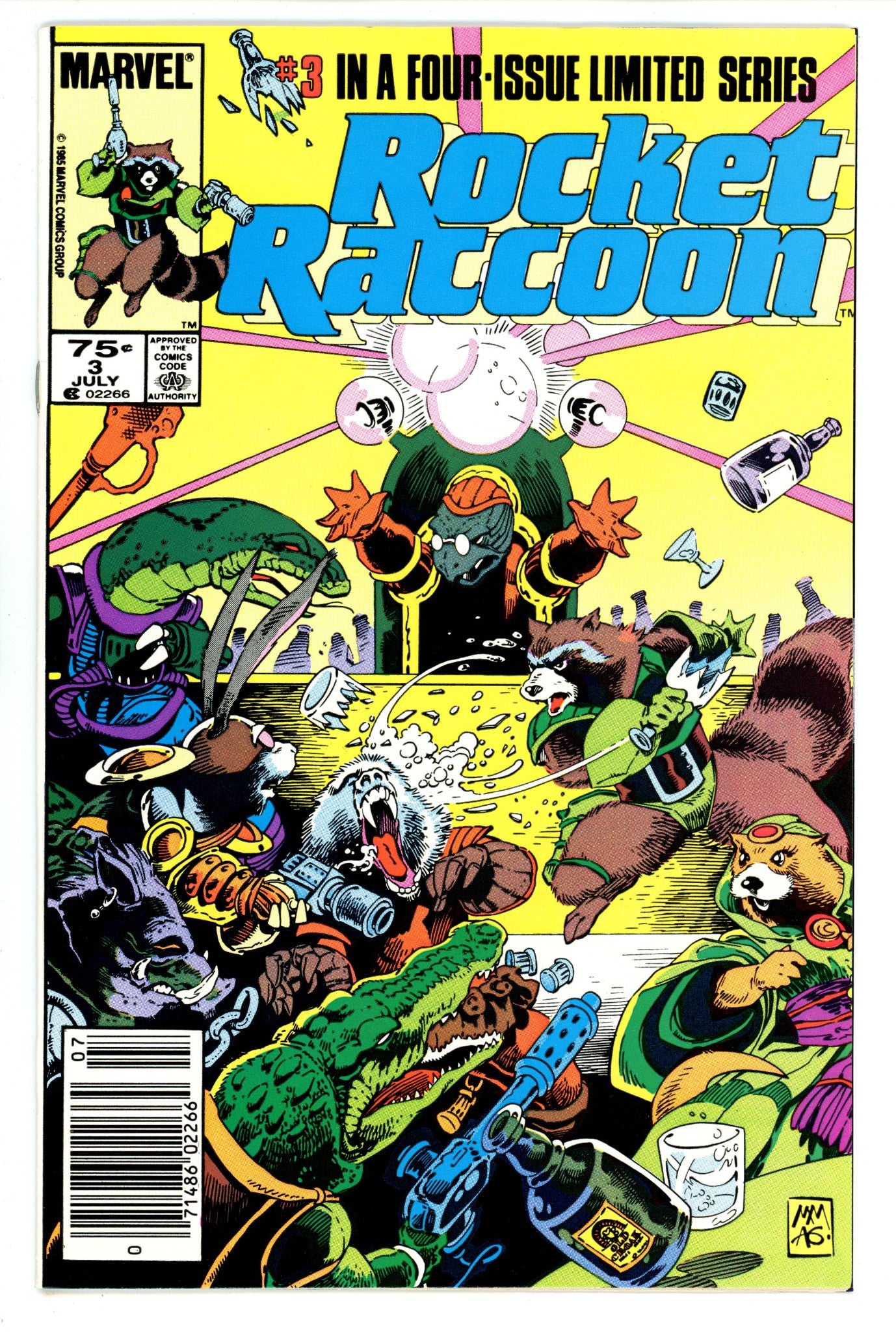 Rocket Raccoon Vol 1 3 FN+ (6.5) (1985) Newsstand 
