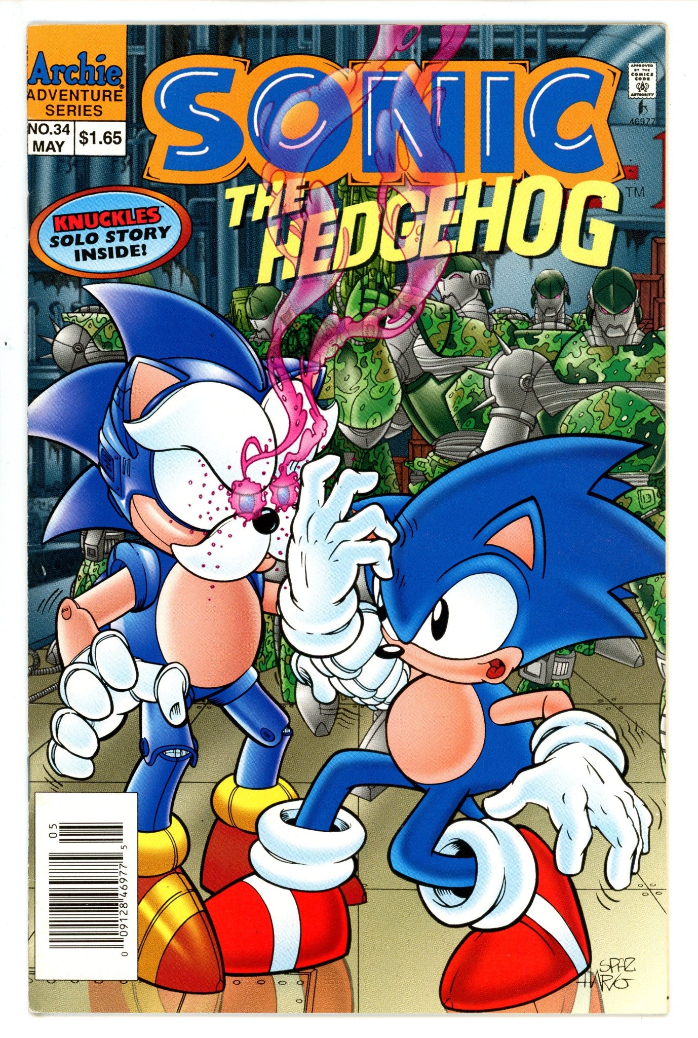 Sonic the Hedgehog Vol 2 34 FN (6.0) (1996) Canadian Price Variant 