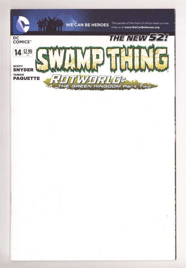 Swamp Thing Vol 5 14 High Grade (2013) Blank Variant