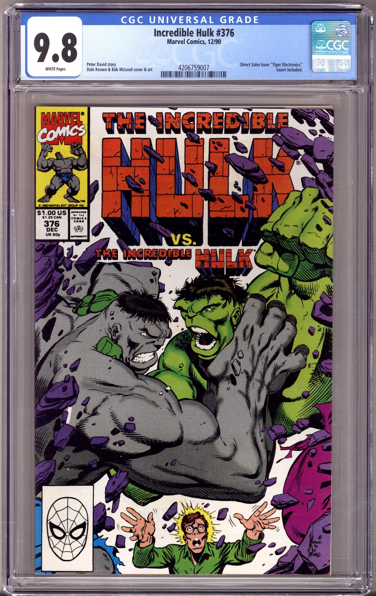 The Incredible Hulk Vol 1 376 CGC 9.8 (NM/M) (1990) 