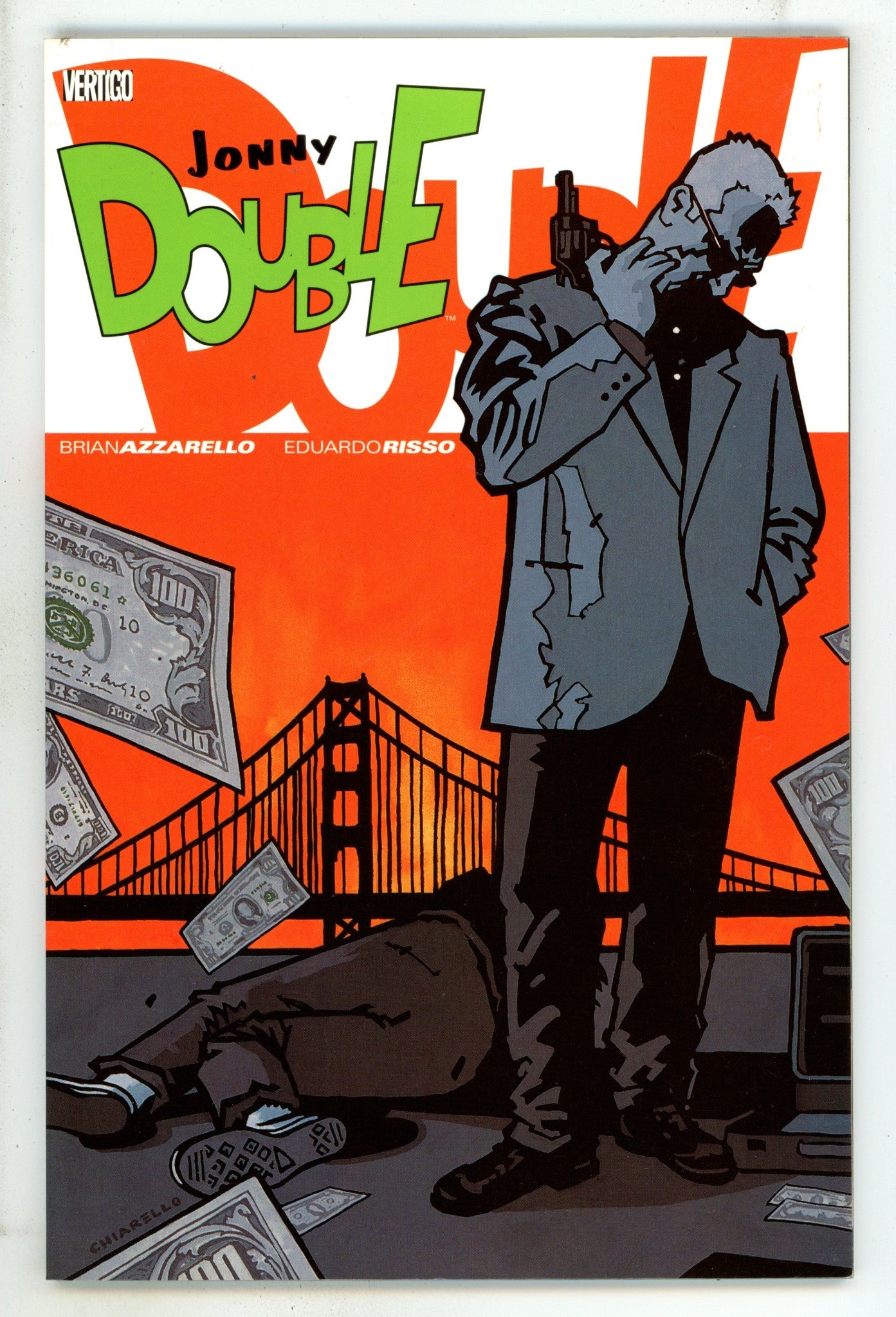 Jonny Double TPB Mid Grade (2002) Signed x1 1st Page Brian Azzarello 