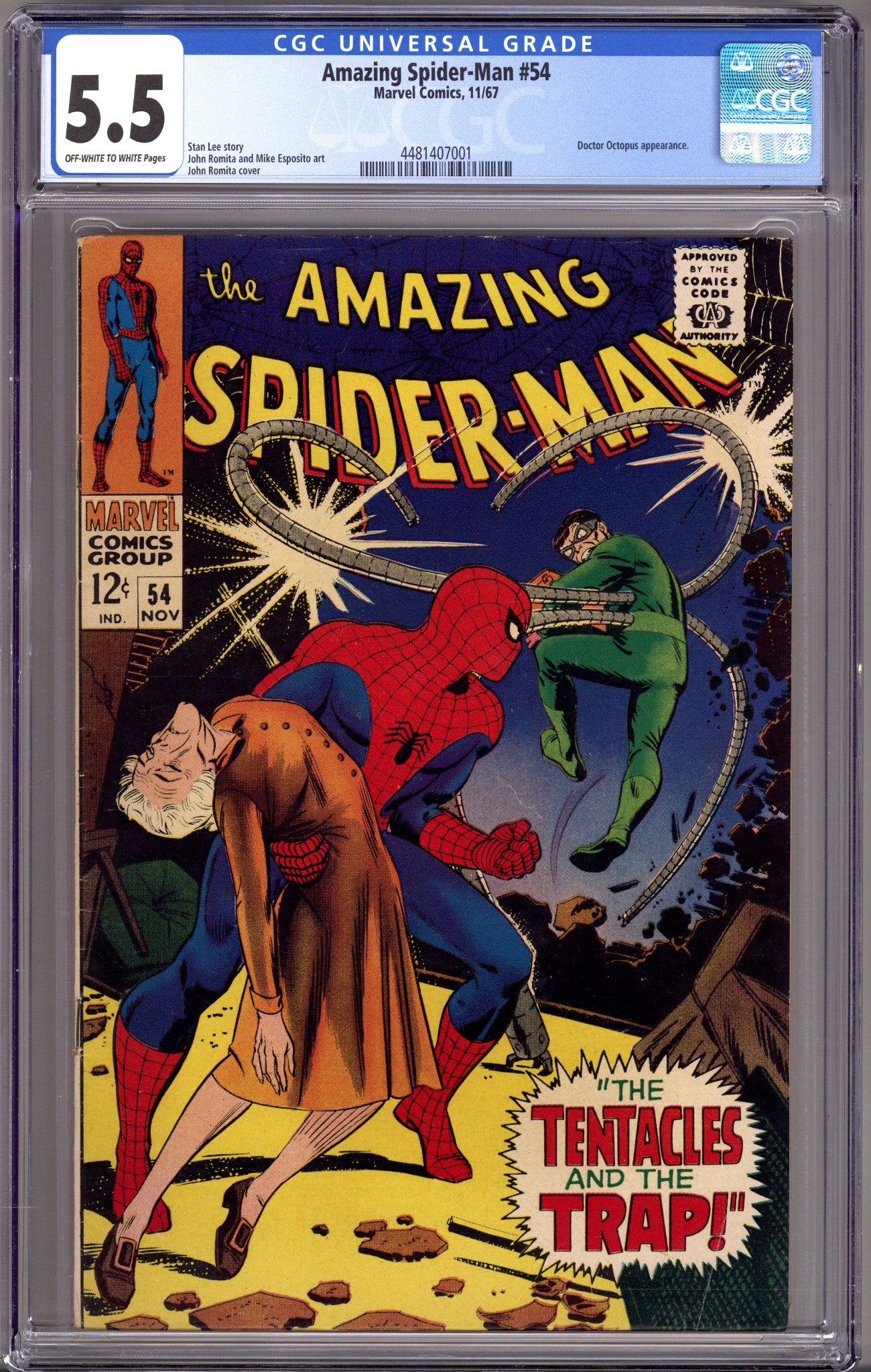 The Amazing Spider-Man Vol 1 54 CGC 5.5 (FN-) (1967) 